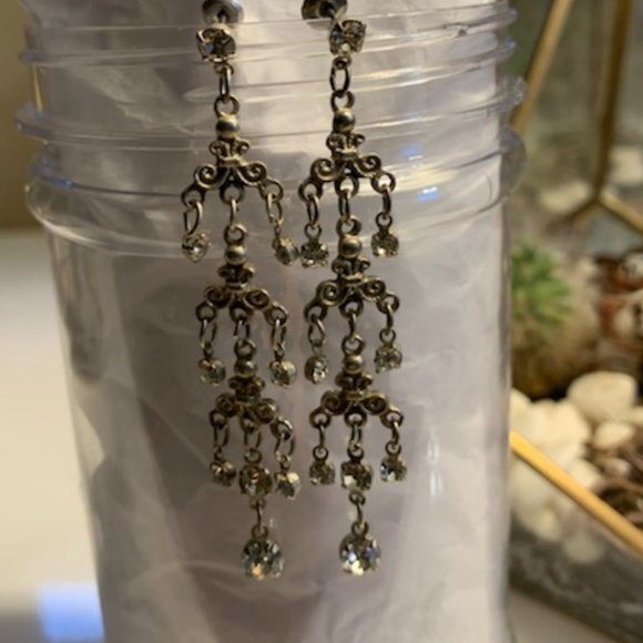 Three drop dangling earrings - Picture 3 of 5